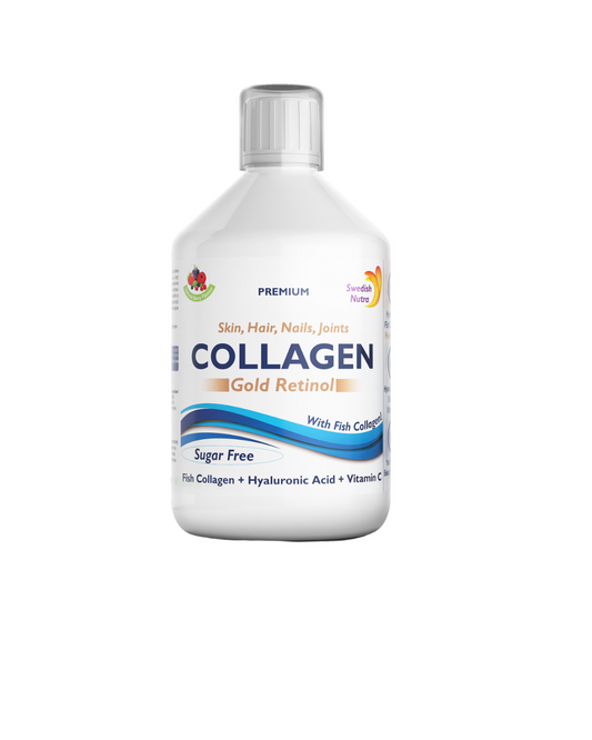 Swedish Nutra Collagen Gold Retinol 500ml (bez cukru) 12 500mg