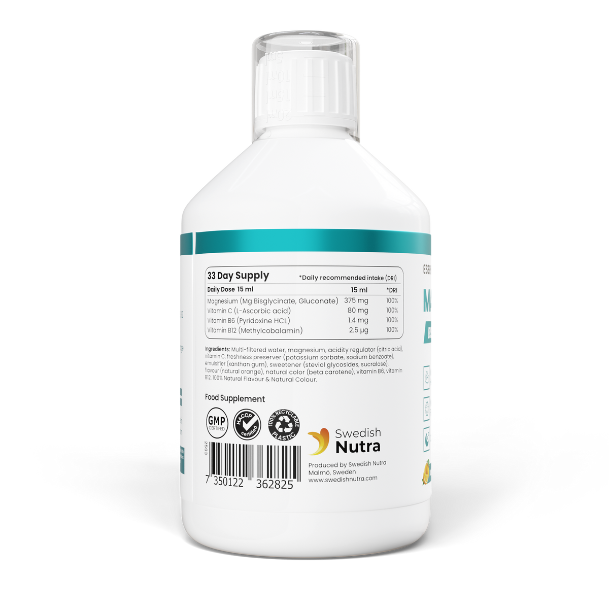 MAGNESIUM BISGLYCINATE VEGÁNSKY Bez cukru 500 ml